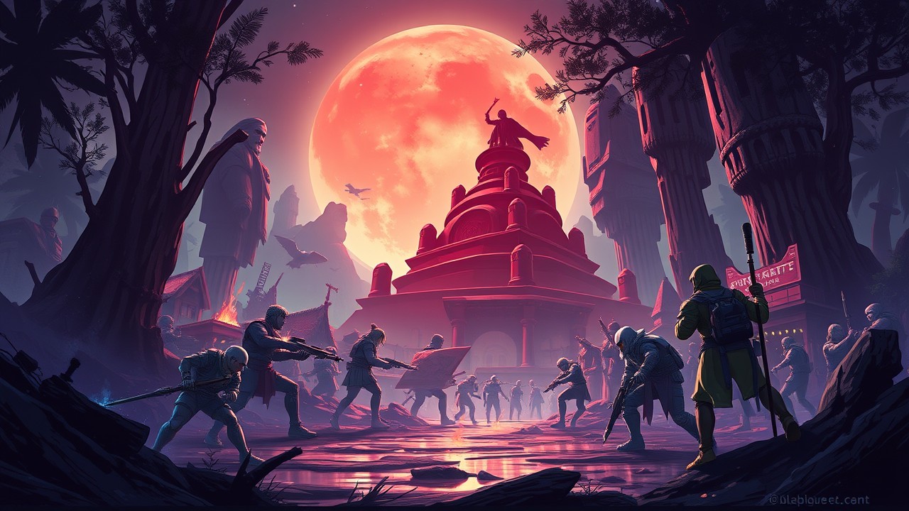 Fan piece: misty forest with luminous runes
